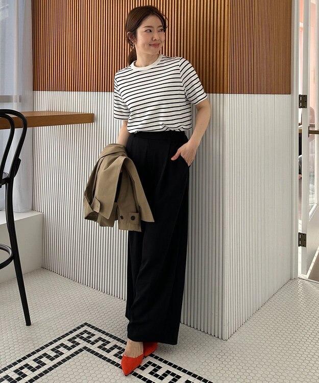 UNFILO BEAUTYFORM-Tコットン ベーシックTシャツ ボーダー