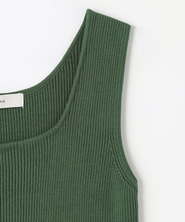 ANY 【洗濯機可能】タンクトップリブニット リーフグリーン
