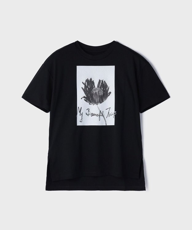 GRACE CONTINENTAL カットフォトTシャツ ブラック