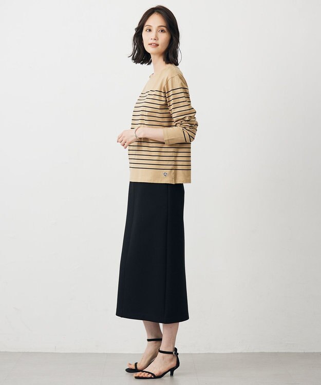 J.PRESS LADIES バスクボーダー カットソー キャメルベース系