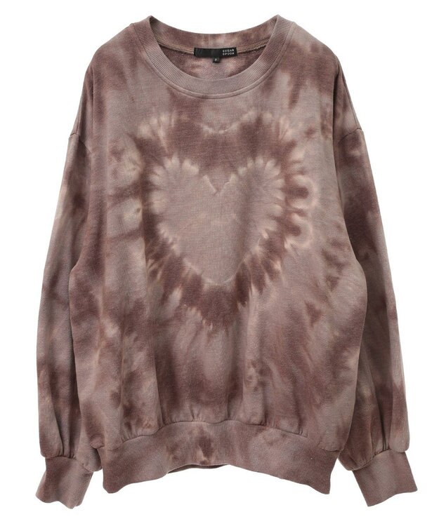 Green Parks ・ＳＵＧＡＲ　ＳＰＯＯＮ　ハートタイダイスウェット Brown