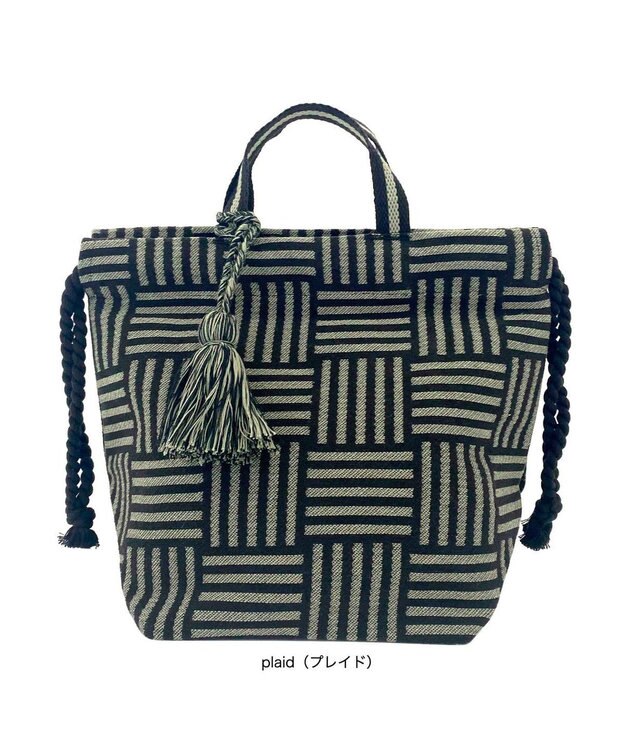 ROOTOTE 1241【巾着タイプ】LT.デリ.エスニックパターン-A 01：プレイド