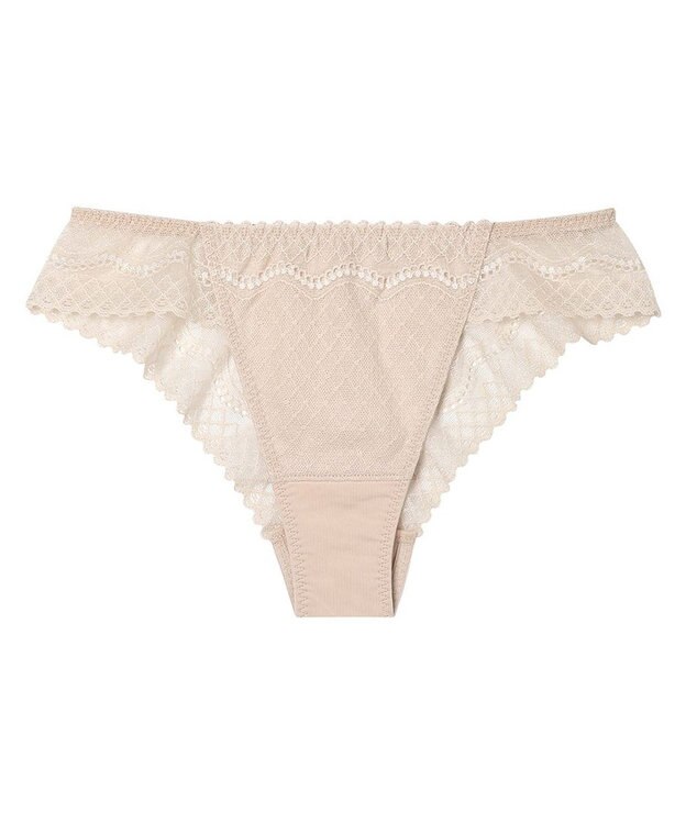 une nana cool 【リニューアル】364ブラ レース ソング Ｔバックショーツ ベージュ