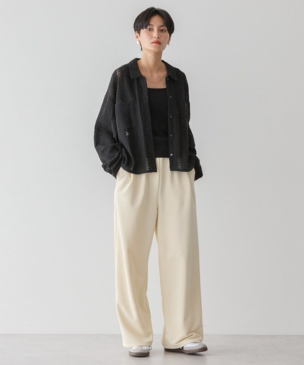 AMERICAN HOLIC Ｗポケットレースシャツ Black