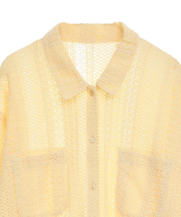 AMERICAN HOLIC Ｗポケットレースシャツ Light Yellow