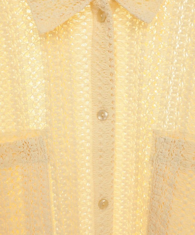 AMERICAN HOLIC Ｗポケットレースシャツ Light Yellow
