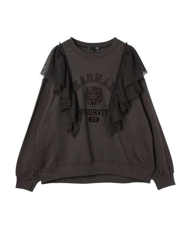 Green Parks ・ＳＵＧＡＲ　ＳＰＯＯＮ　タイガーｐｔラッフルスウェット Charcoal Gray