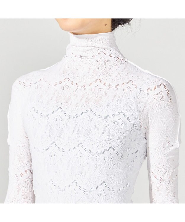 Chacott 【ノーソーイングニット】ノーソーイングハイネックトップ ホワイト