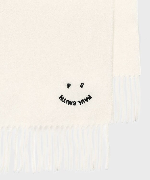 Paul Smith PS Happy エンブロイダリー マフラー オフホワイト