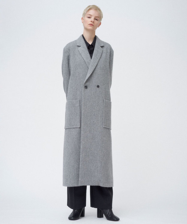 ATON / BABY ALPACA ロングテーラードコート/1/アルパカ/NVY/無地/SCAGCW0909// BABY ALPACA | ロングテーラードコート / ATON | ファッション通販