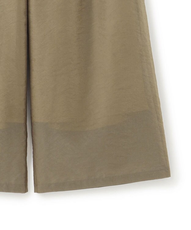 uncrave シアーオーガンジー ワイドパンツ カーキベージュ