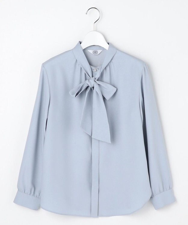 J.PRESS LADIES S ヌーディスバックサテン ブラウス サックス系