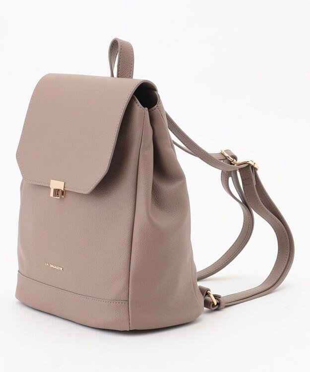 LA BAGAGERIE フロント金具デイリーリュック グレージュ