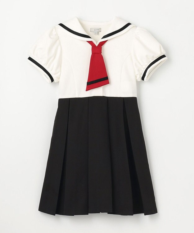 ANY KIDS 【カードキャプターさくら×any FAM】友枝小学校 制服風ワンピース オフホワイト