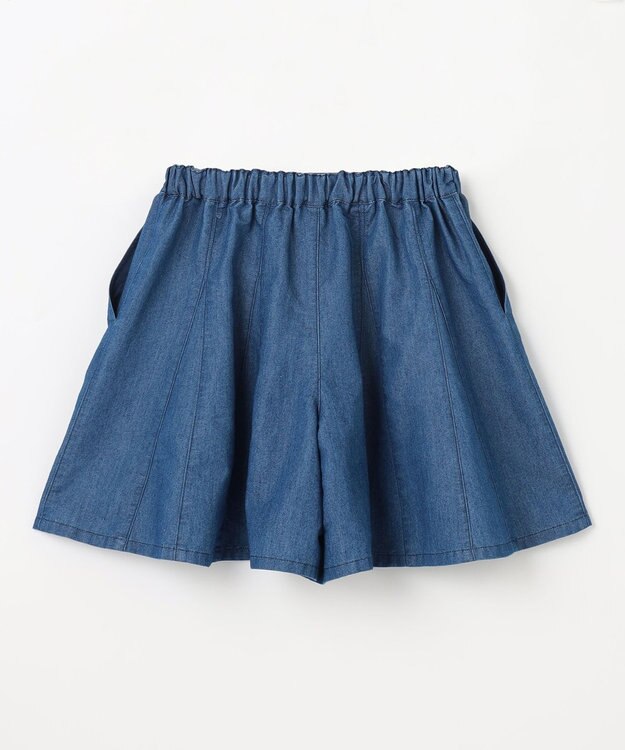 組曲 KIDS 【150-160㎝】レースコンビデニム キュロット ブルー