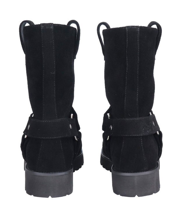 Bridget Birkin 【PARADIS COULEUR】オブリークトウリングエンジニアブーツ ブラックスウェード