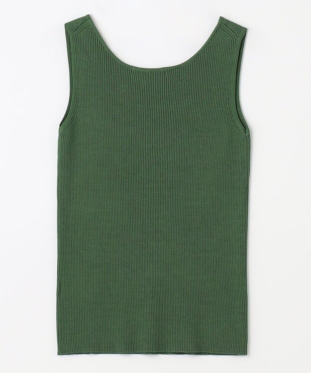 ANY 【洗濯機可能】タンクトップリブニット リーフグリーン