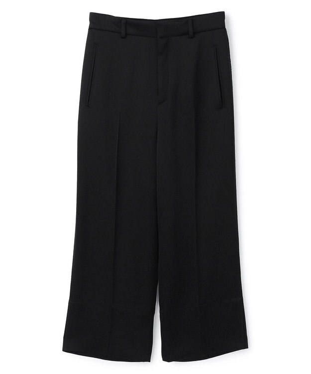 BEIGE， CASSITER / リネンブレンド サテンクロップドパンツ Black