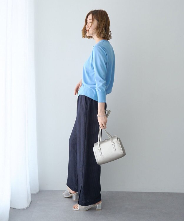 YECCA VECCA 【マシンウォッシャブル】カーディガン② Light Blue