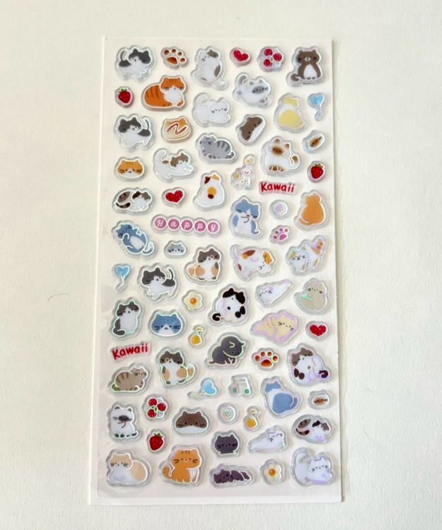 WEGO 【シール】ちびねこちゃんステッカー 柄2