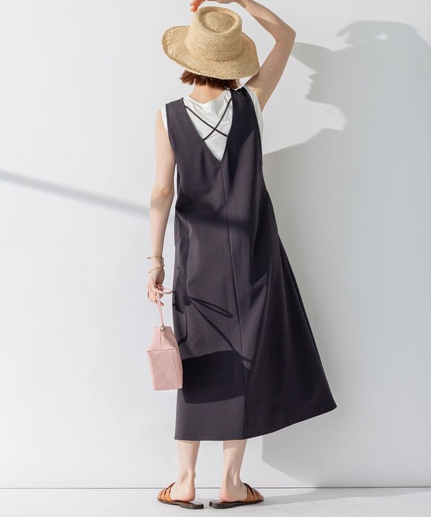 23区 【WEB限定】ロマネポンチジャージー ジャンパースカート グレー系