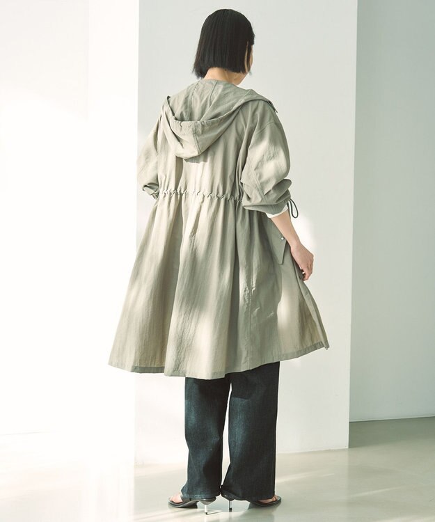 UNFILO ナイロンモッズコート カーキ