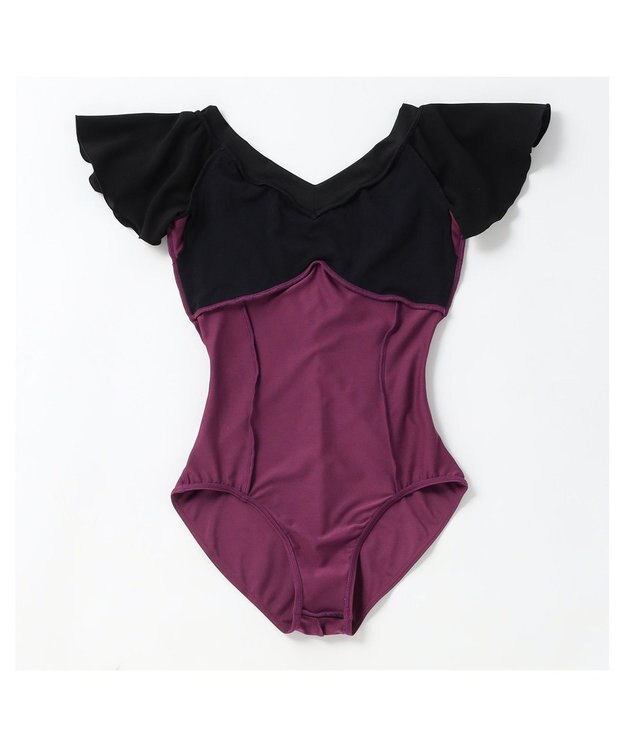 Chacott フレアスリーブレオタード ラズベリー