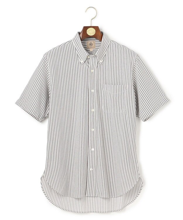 J.PRESS MEN 【吸水速乾 / 抗菌防臭 / 遮熱 / 防シワ】【J.PRESS OXFORD JERSEY】カノコインレイ半袖 シャツ / B.D. グレー系1