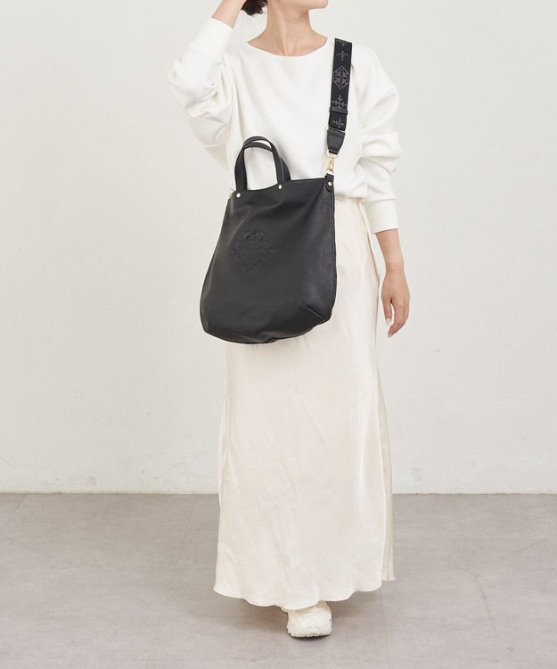 russet ソフトレザー 2WAYトートバッグ(CE-1611) Black