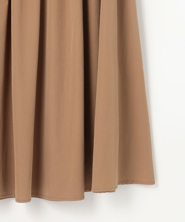 ANY 【2SET】バイカラーニット×布帛スカートセット ブラック×キャメル