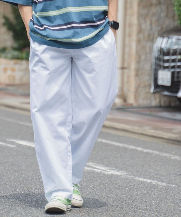 WEGO 【ユニセックス着用ITEM/ウエストゴム/手洗い可】シェフパンツ ホワイト