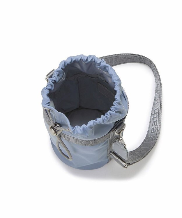 TOPKAPI 【Breath TOPKAPI】ナイロン ロゴテープ バケツ 巾着 ショルダー バッグ ブルーグレー