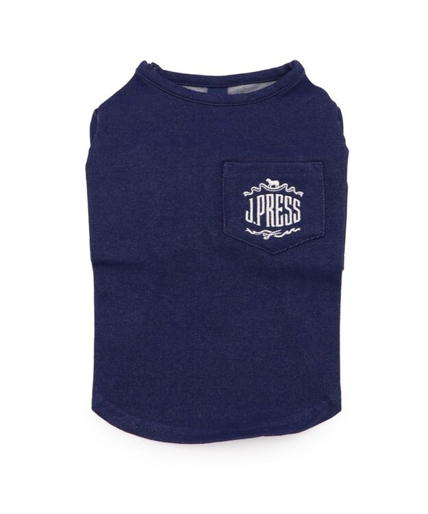 PET PARADISE J.PRESS デニム風 Ｔシャツ 小型犬 ダークインディゴブルー