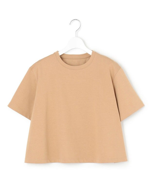 23区 【GLOW6月号掲載/洗える】スビンギザコットン クロップド Tシャツ キャメル系