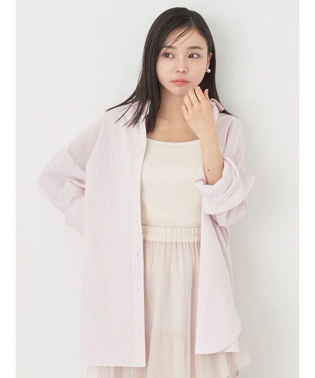 earth music&ecology サッカーレギュラーシャツ Pink