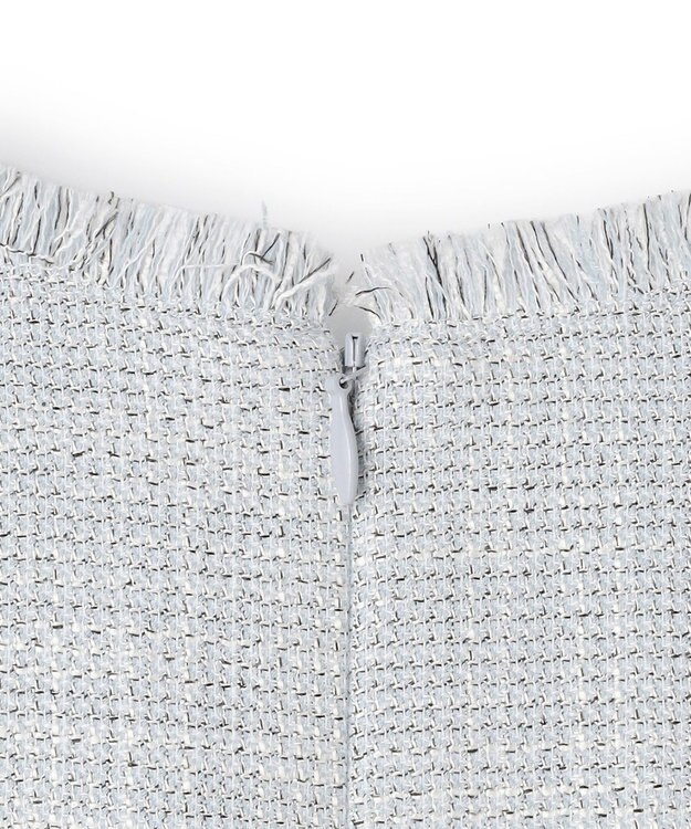 ICB ライトスラブツイード Vネックジレ ライトデニムミックス