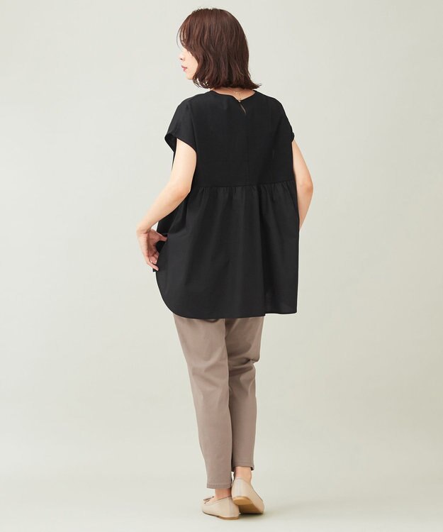 ANY 【接触冷感】秋メキバックフレア カットソー ブラック