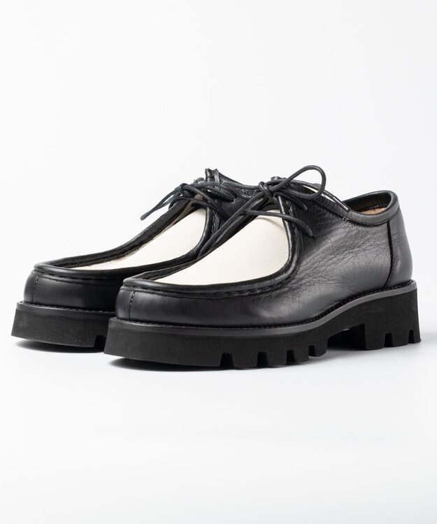 BONTRE 【BONTRE/ボントレ】厚底チロリアンシューズ ブラックアイボリー