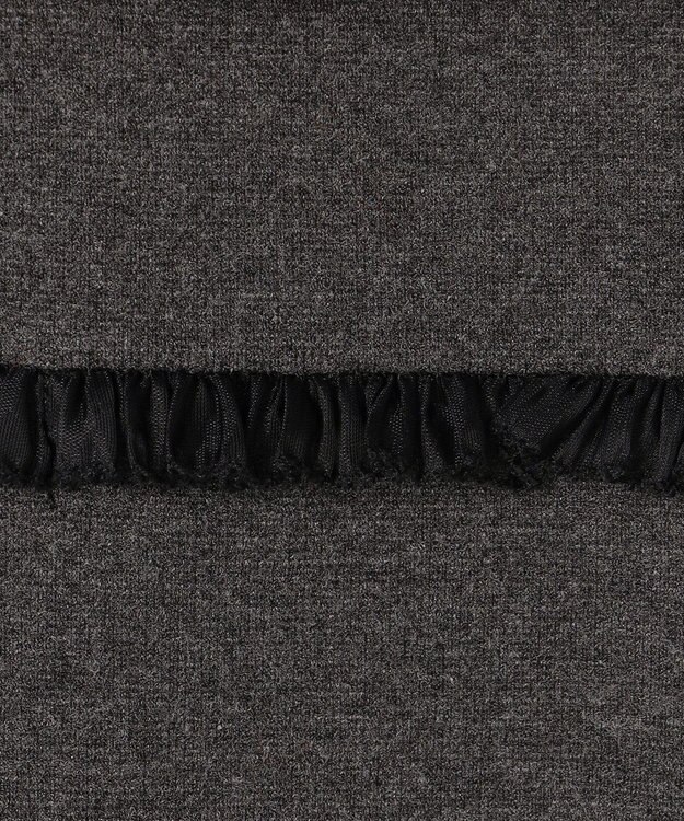 23区 L 【WEB&一部店舗限定/滝沢眞規子さん着用】フリルボーダー ニット グレー系