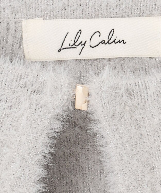 ANY SIS S 【洗える】フェザーボレロ カーディガン ライトグレー