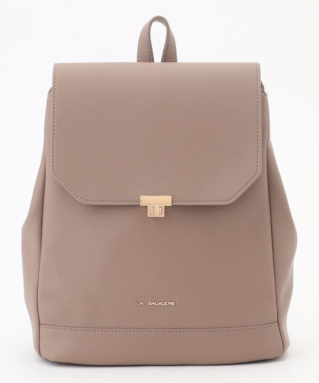 LA BAGAGERIE フロント金具デイリーリュック グレージュ