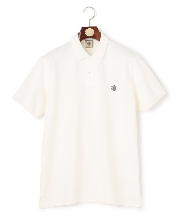 J.PRESS MEN コットンカノコオーバーダイ ポロシャツ ホワイト系