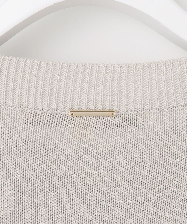 自由区 【洗える・XSサイズあり】ペーパーコットンアセテート  ニット ベージュ系