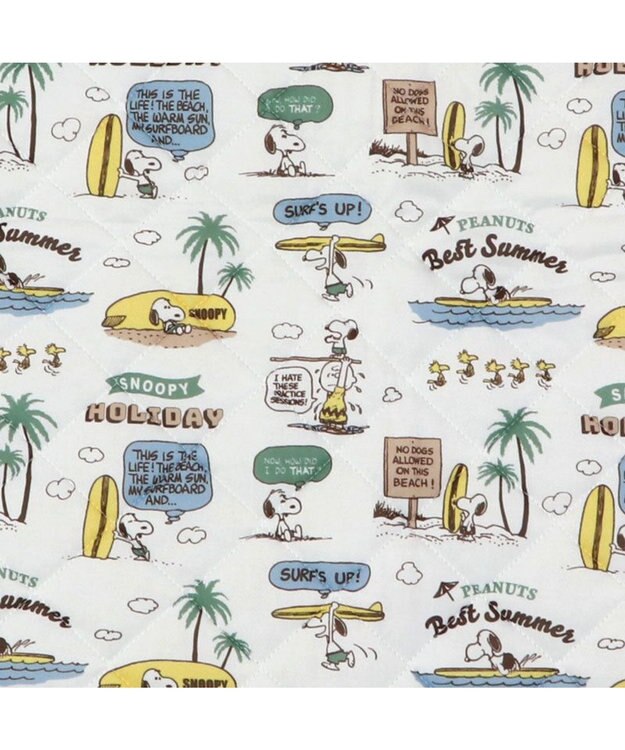 PET PARADISE 犬 クール マット 冷感 スヌーピー 柔らか サーフ 柄クールマット (48×40cm)  四角 接触冷感 カーキ