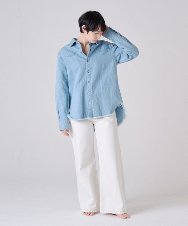Ripo trenta anni STUDS デニムシャツ BLUE