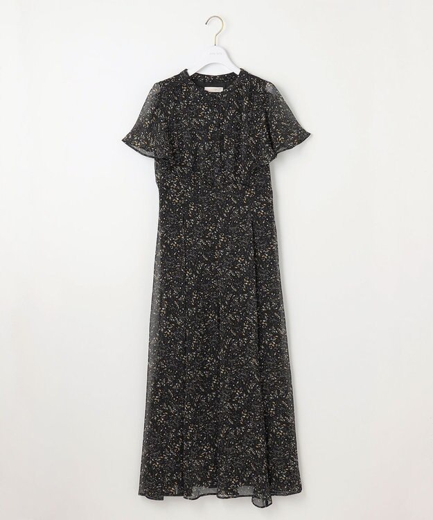 ANY SIS 【洗える】ミニフラワープリント ワンピース ブラック系