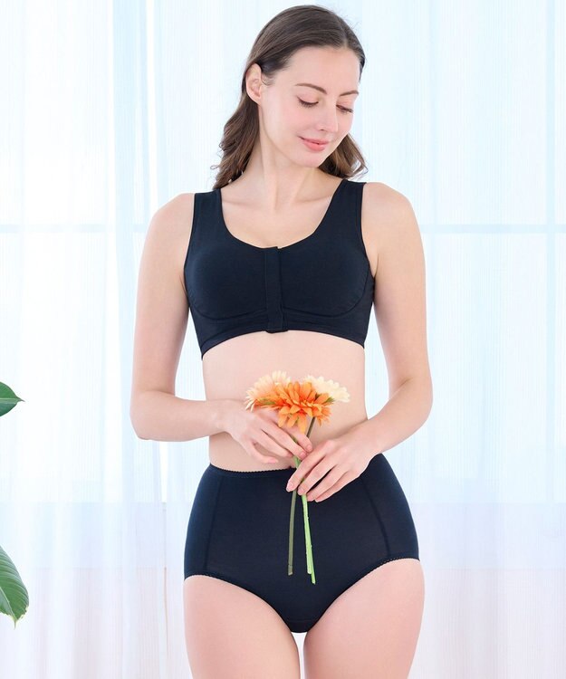 BRADELIS New York 【BRADELIS New York  MATERNITY】フロントオープンブラ マタニティ ブラジャー フロントホック 簡単に授乳ができる 補正ブラ ブラック