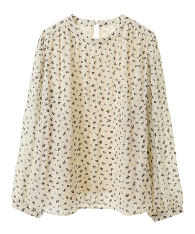 earth music&ecology マジョリカプリーツブラウス Flower
