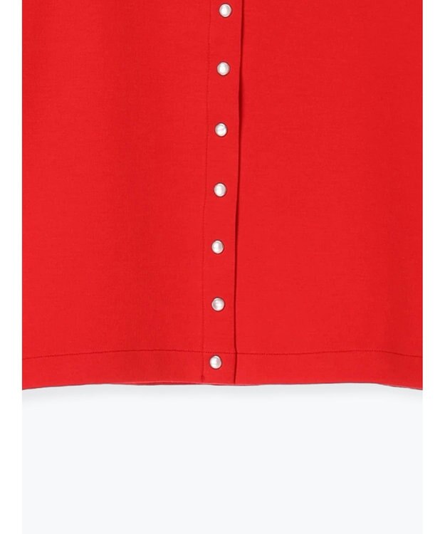 Te chichi カットソークルーネックカーディガン レッド