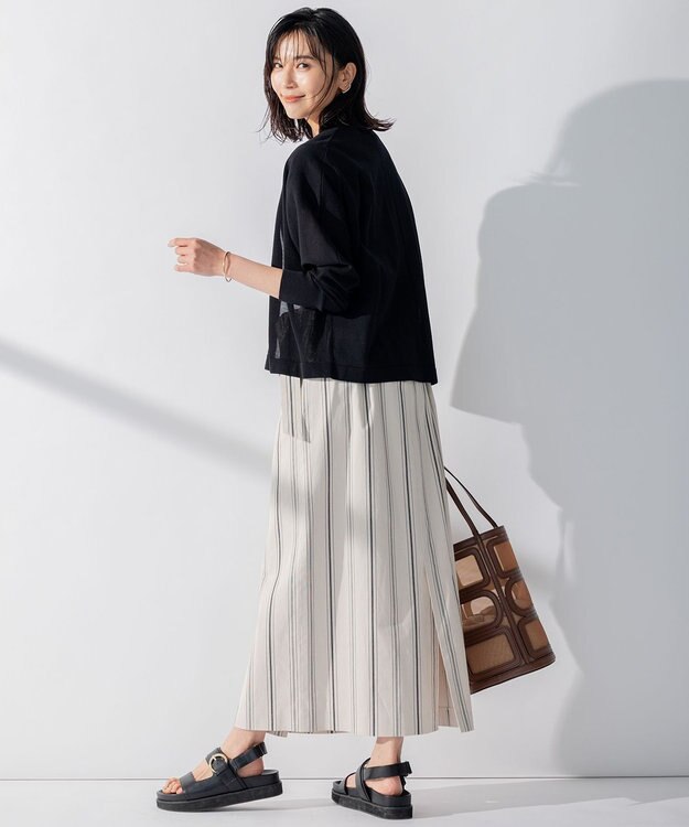 23区 【洗える】シアー カーディガン ネイビー系